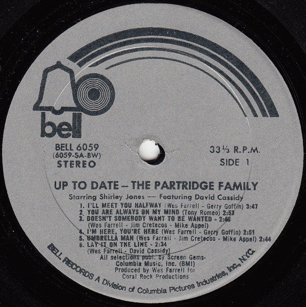 The Partridge Family Starring Shirley Jones Featuring David Cassidy - Up To Date - LP