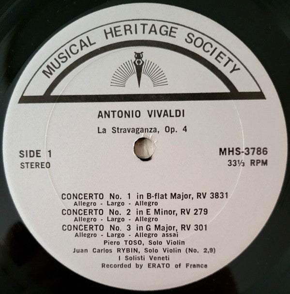 Vivaldi* - I Solisti Veneti / Dir. Claudio Scimone - La Stravaganza, Op. 4 [Twelve Violin Concerti] - LP
