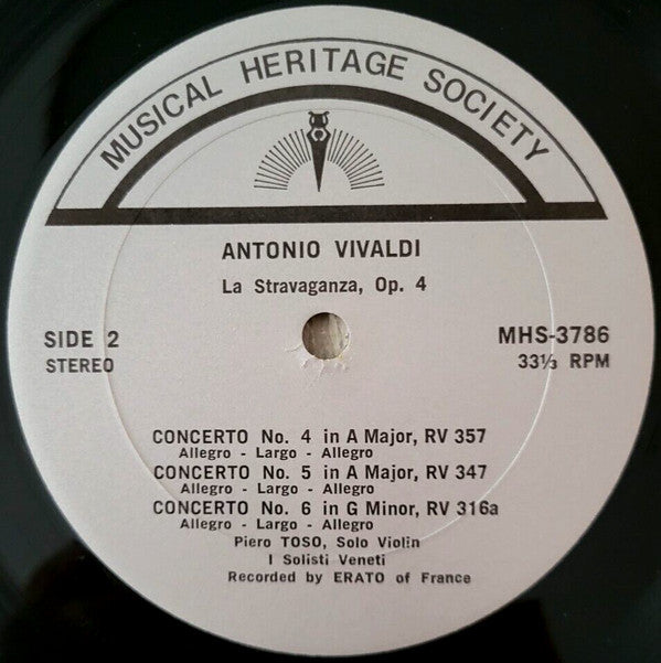 Vivaldi* - I Solisti Veneti / Dir. Claudio Scimone - La Stravaganza, Op. 4 [Twelve Violin Concerti] - LP