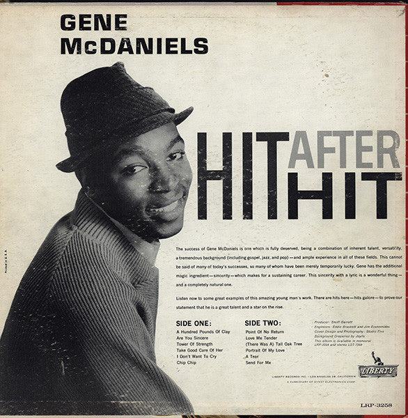 Gene McDaniels* - Hit After Hit - LP