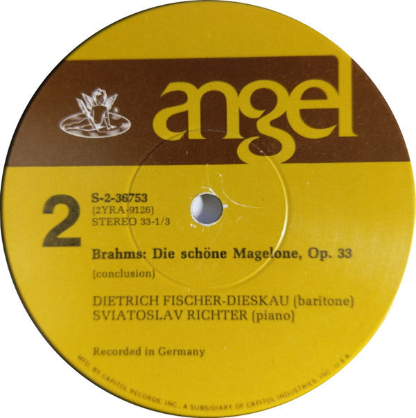 Johannes Brahms, Dietrich Fischer-Dieskau, Sviatoslav Richter - Die Schone Magelone, Op. 33 - LP