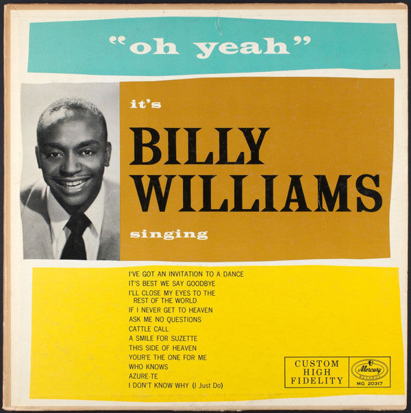 Billy Williams  - "Oh Yeah" It's Billy Williams - LP
