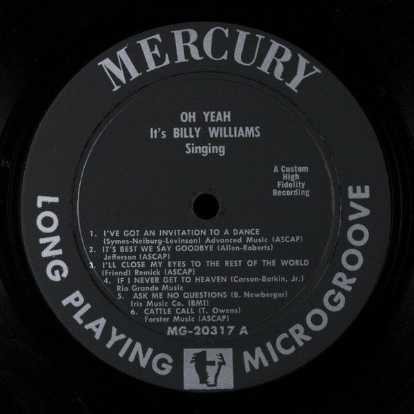 Billy Williams  - "Oh Yeah" It's Billy Williams - LP