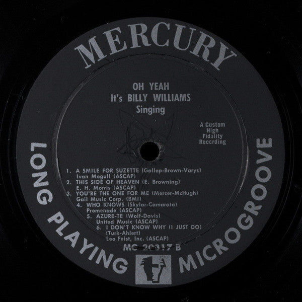 Billy Williams  - "Oh Yeah" It's Billy Williams - LP