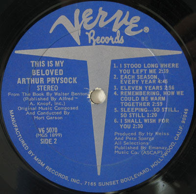Arthur Prysock - This Is My Beloved - LP