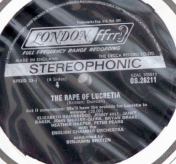 Britten* - The Rape Of Lucretia - LP
