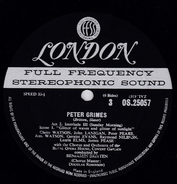 Benjamin Britten - Peter Grimes - LP