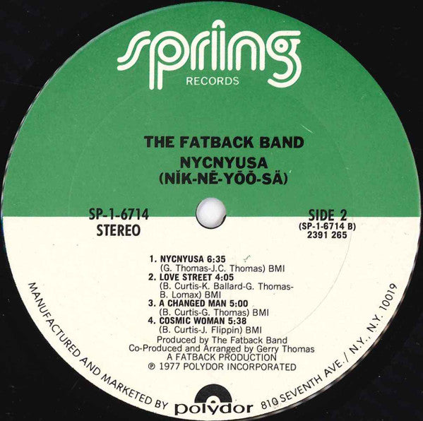 The Fatback Band - NYCNYUSA (Nĭk-Nē-Yōō-Sä) - LP