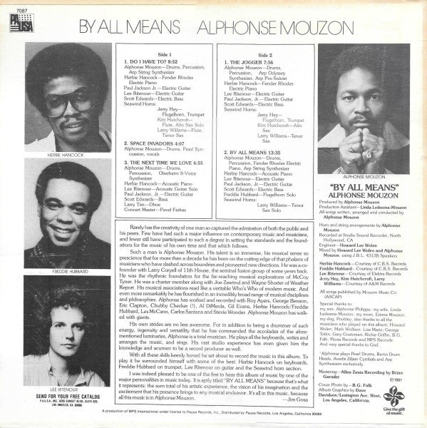 Alphonse Mouzon - By All Means - LP