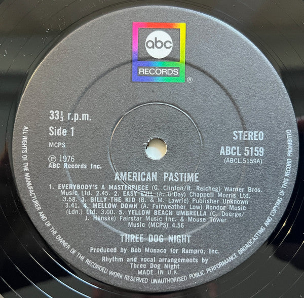 Three Dog Night - American Pastime - LP