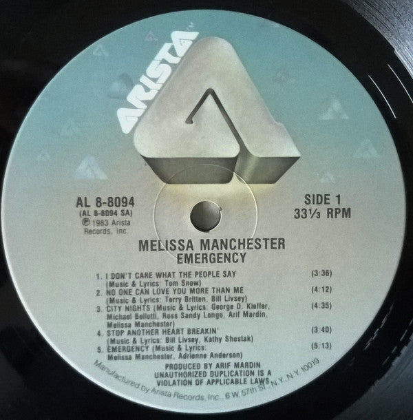 Melissa Manchester - Emergency - LP