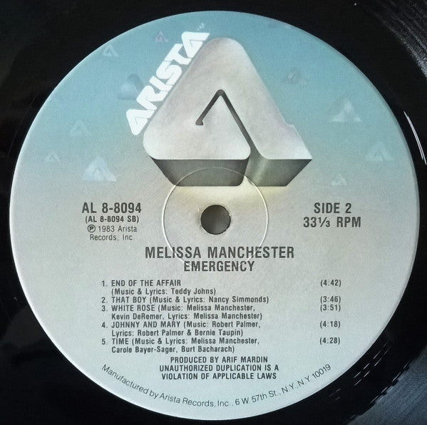 Melissa Manchester - Emergency - LP