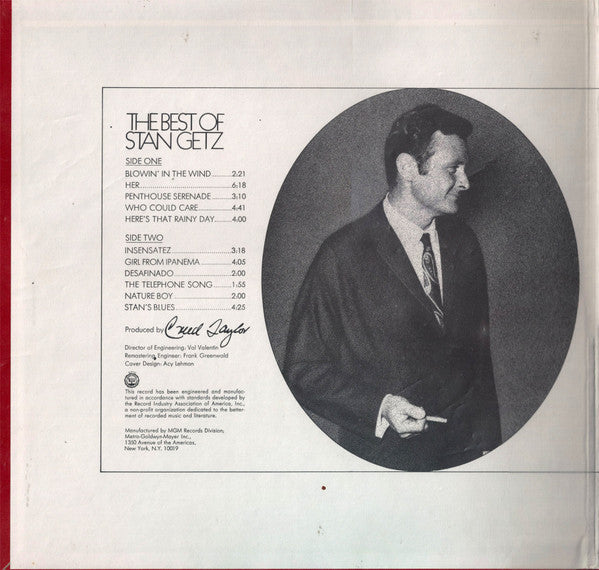 Stan Getz - The Best Of Stan Getz - LP
