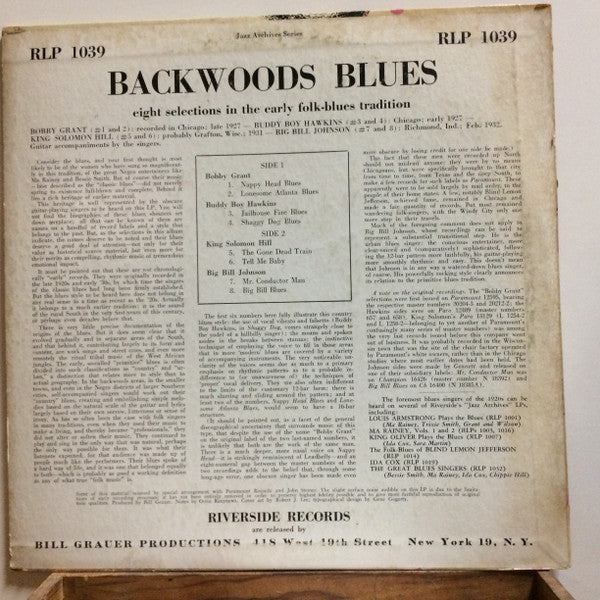 Various - Backwoods Blues - LP