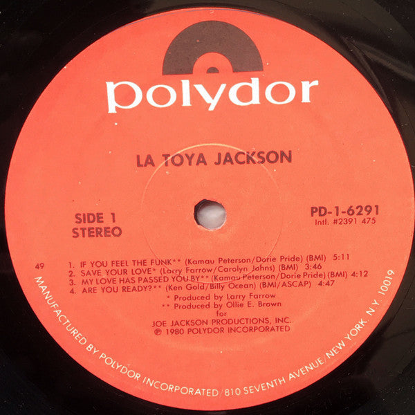 La Toya Jackson - La Toya Jackson - LP