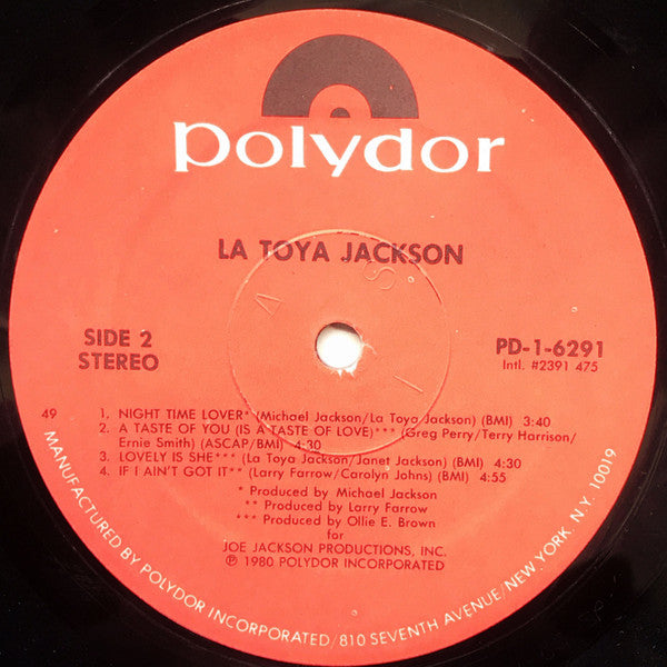 La Toya Jackson - La Toya Jackson - LP