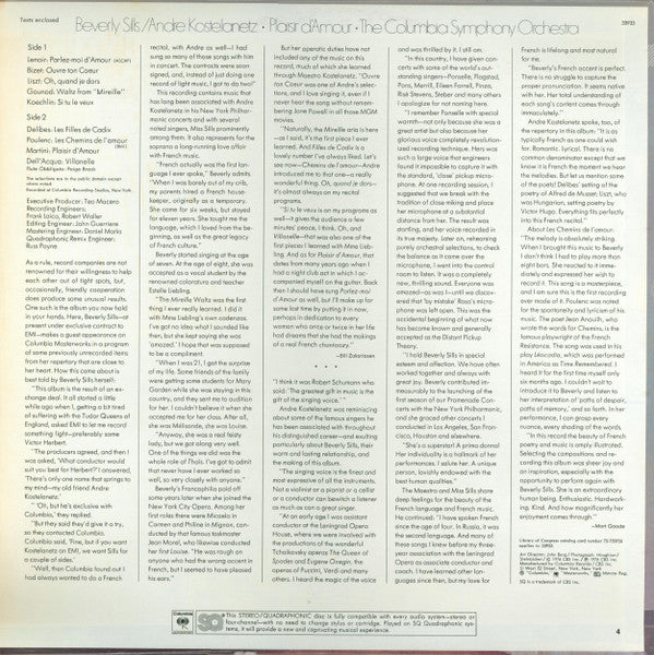 Beverly Sills, André Kostelanetz, Columbia Symphony Orchestra - Plaisir D'Amour - LP