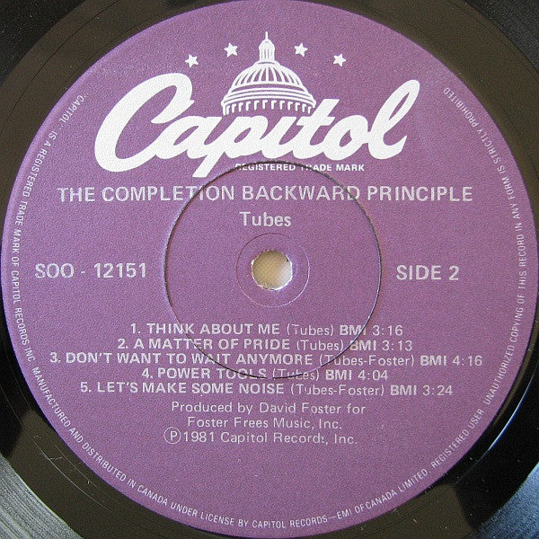 Tubes* - The Completion Backward Principle - LP