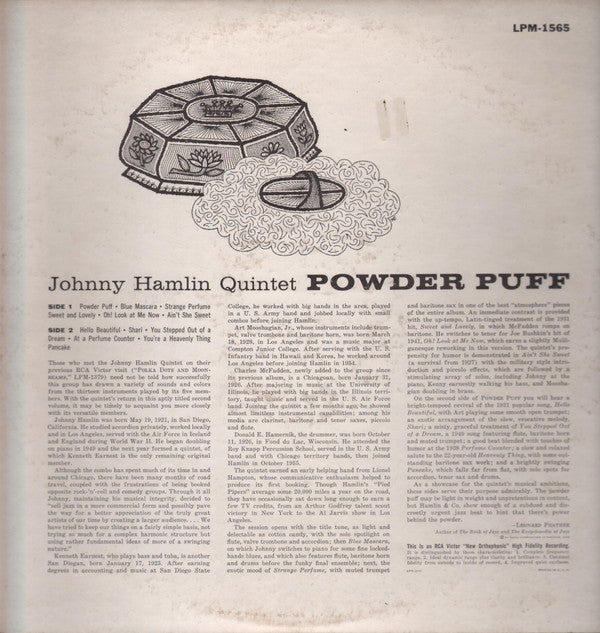 The Johnny Hamlin Quintet* - Powder Puff - LP