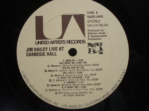 Jim Bailey - Live At Carnegie Hall - LP
