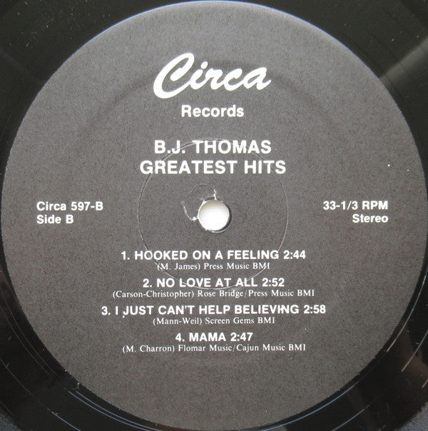 B.J. Thomas - Greatest Hits - LP
