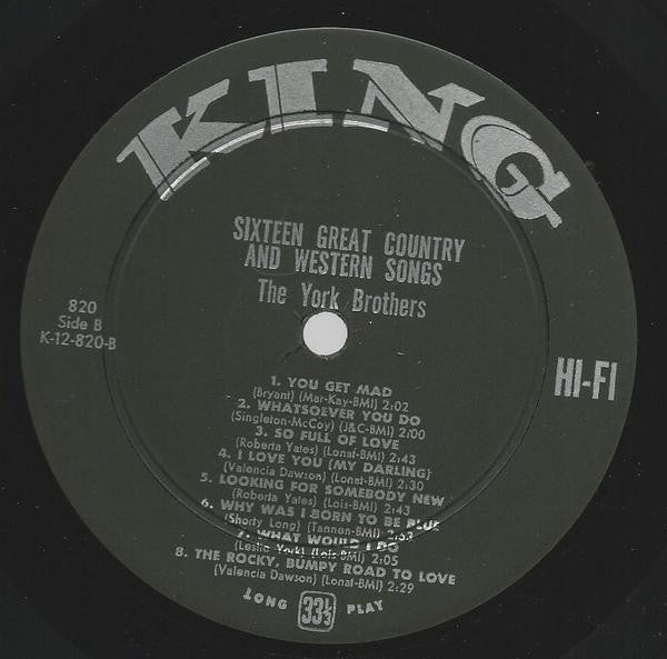 York Brothers - 16 Great Country & Western Songs - LP