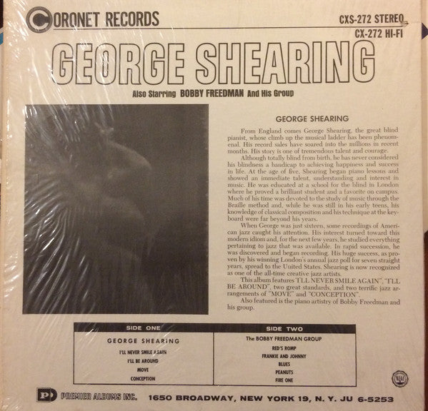 George Shearing / The Bobby Freedman Group* - It's Real George - LP