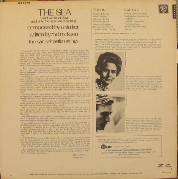 Anita Kerr, Rod McKuen / The San Sebastian Strings - The Sea - LP
