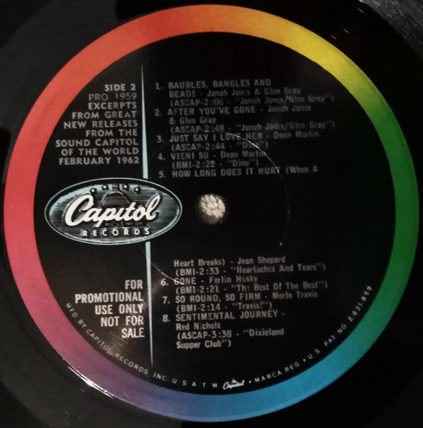 Various - Great New Releases From The Sound Capitol Of The World - February 1962 - LP