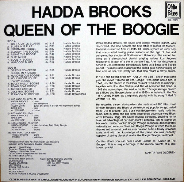 Hadda Brooks - Queen Of The Boogie - LP