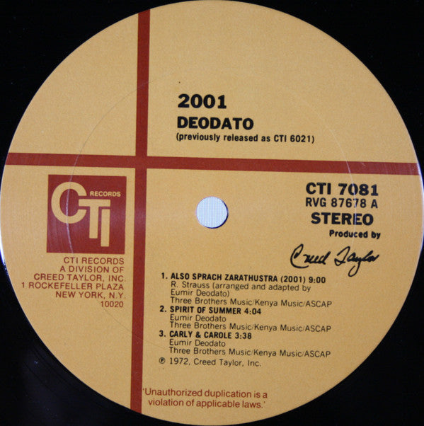 Deodato* - 2001 - LP