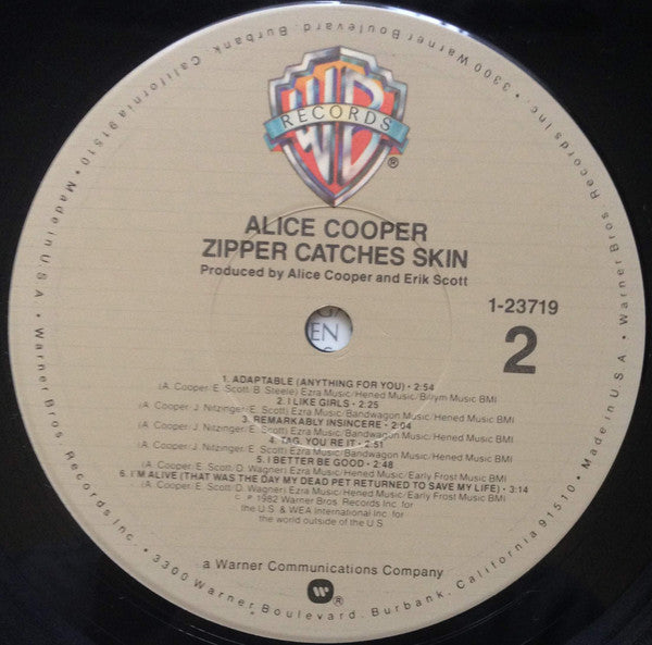 Alice Cooper (2) - Zipper Catches Skin - LP