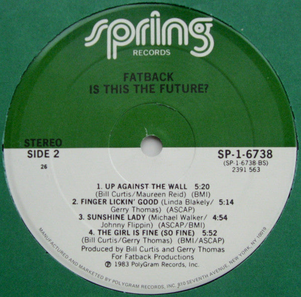 Fatback* - Is This The Future? - LP