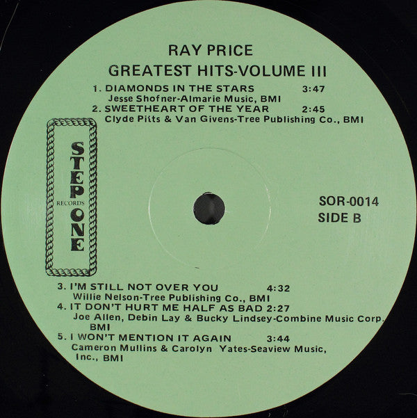 Ray Price - Greatest Hits Volume III - LP