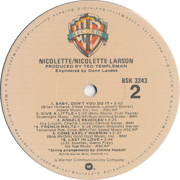 Nicolette Larson - Nicolette - LP