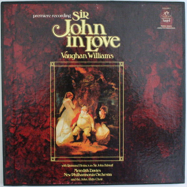 Vaughan Williams* / New Philharmonia Orchestra, Meredith Davies, Raimund Herincx, John Alldis Choir - Sir John In Love [Premiere Recording] - LP