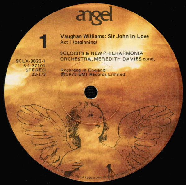 Vaughan Williams* / New Philharmonia Orchestra, Meredith Davies, Raimund Herincx, John Alldis Choir - Sir John In Love [Premiere Recording] - LP