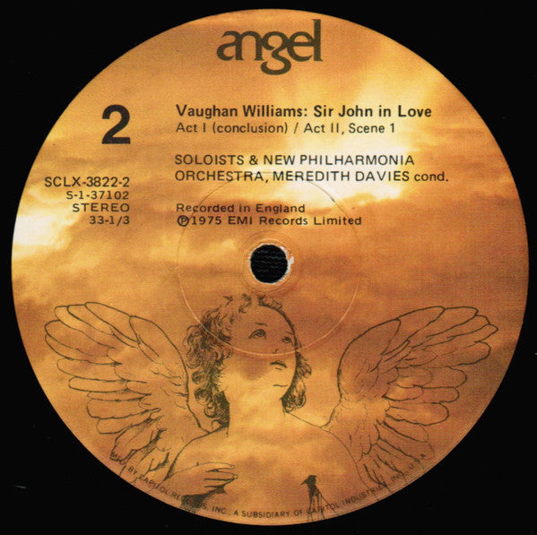 Vaughan Williams* / New Philharmonia Orchestra, Meredith Davies, Raimund Herincx, John Alldis Choir - Sir John In Love [Premiere Recording] - LP