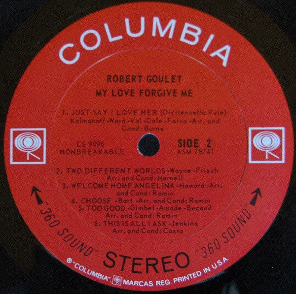 Robert Goulet - My Love Forgive Me - LP