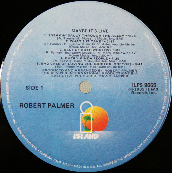 Robert Palmer - Maybe It's Live - LP