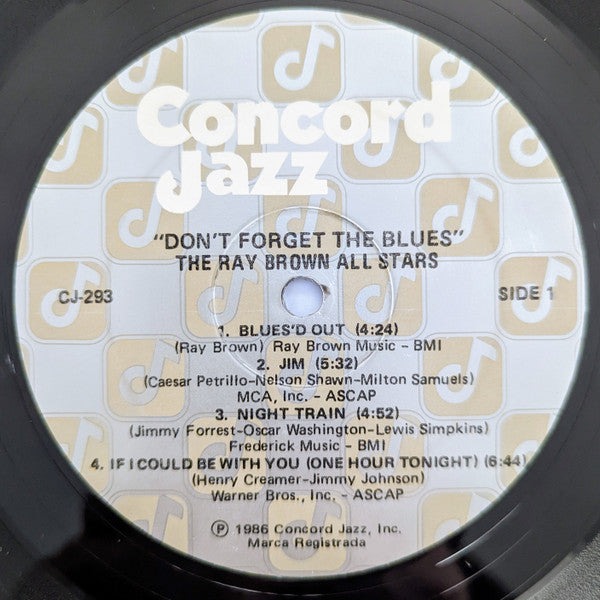 The Ray Brown All Stars* - Don't Forget The Blues - LP