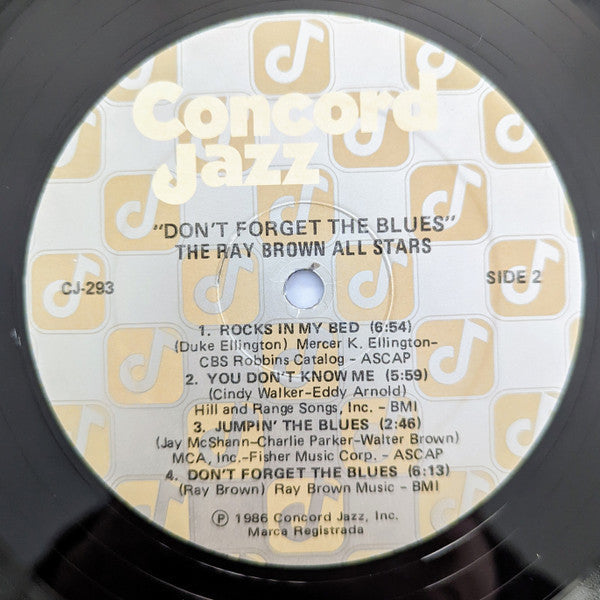 The Ray Brown All Stars* - Don't Forget The Blues - LP