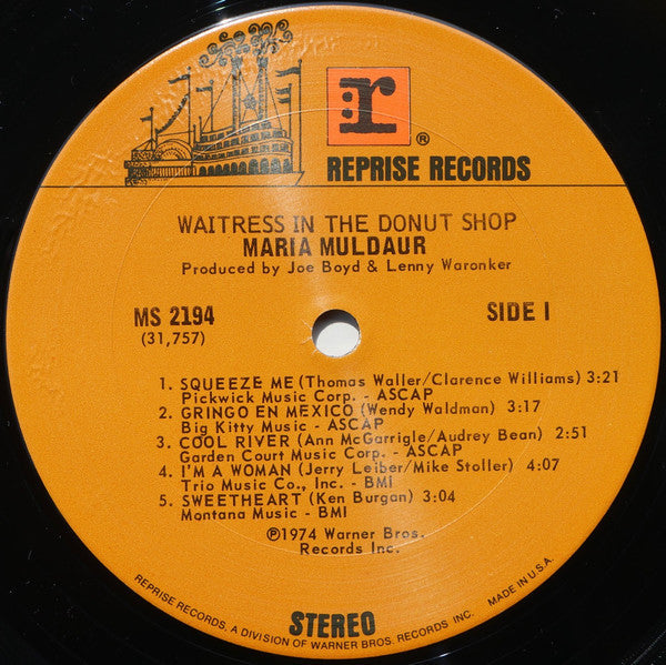 Maria Muldaur - Waitress In A Donut Shop - LP