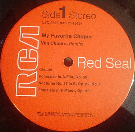Van Cliburn - My Favorite Chopin - LP