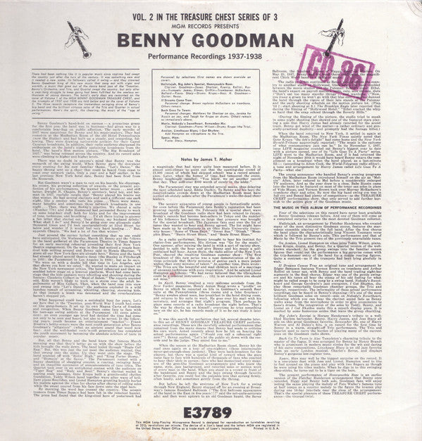 Benny Goodman - Performance Recordings 1937-1938 Volume 2 - LP