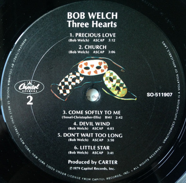 Bob Welch - Three Hearts - LP
