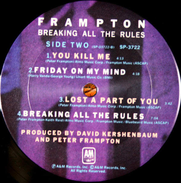 Peter Frampton - Breaking All The Rules - LP