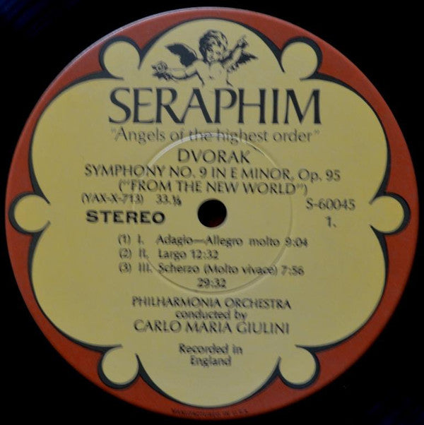 Carlo Maria Giulini, Dvořák*, Philharmonia Orchestra - Symphony "From The New World" (No. 9 In E Minor - Old No. 5) / Carnival Overture - LP