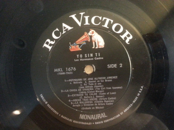 Los Hnos. Castro* - Yo Sin Ti... - LP