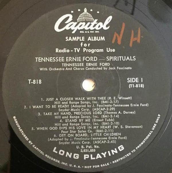 Tennessee Ernie Ford - Spirituals - LP